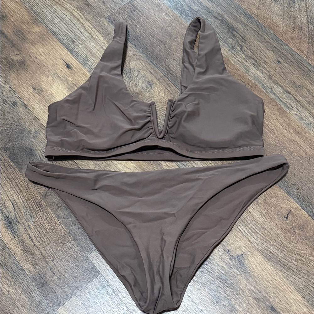 SHEIN Chocolate Brown Bikini Set
